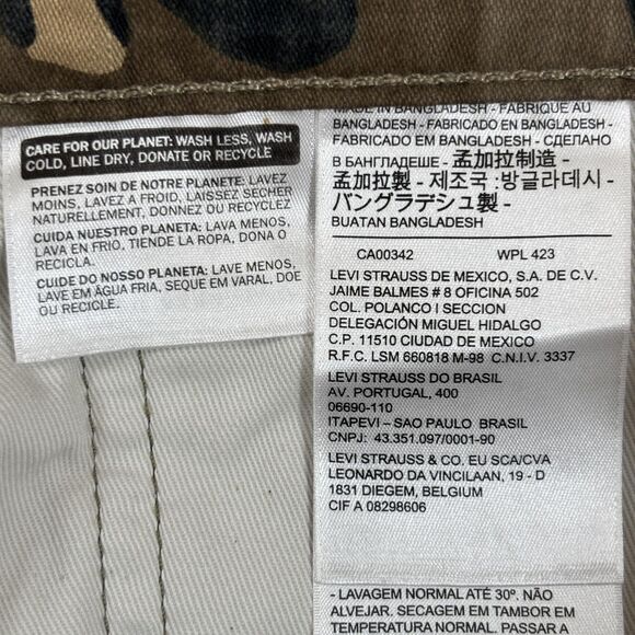 Levis Premium Lo-Ball Stack Jeans Men's 34 Camo Slim Taper Pants 59437-0005 - Picture 15 of 16